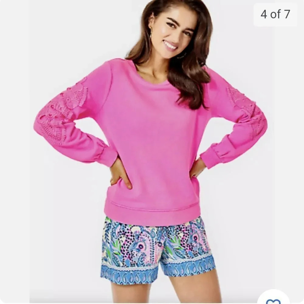 LILLY PULITZER KATIA POCKET SHORTS HAUTE CATURE MACADEMIA ENGINEERED sZ … - Picture 6 of 12